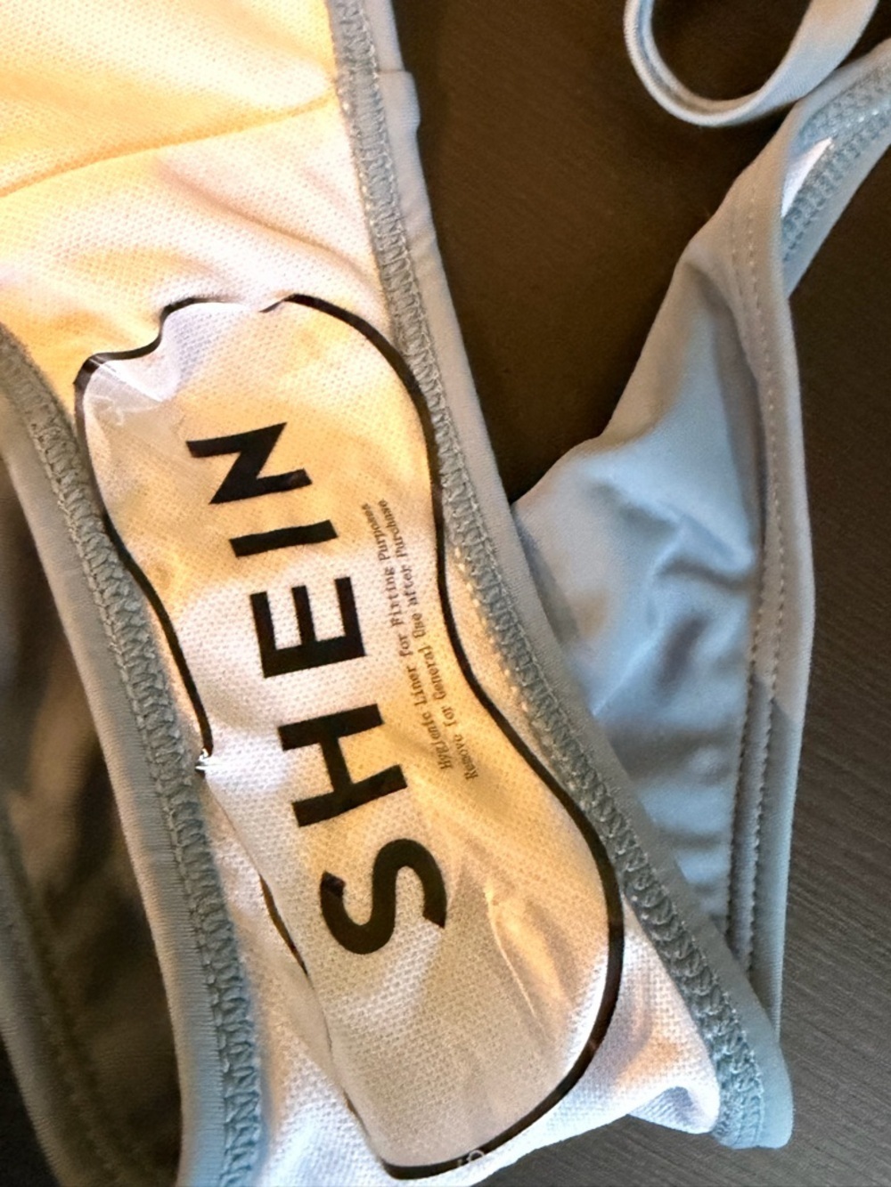 SHEIN Light Blue Triangle String Bikini Set - Picture 4 of 5